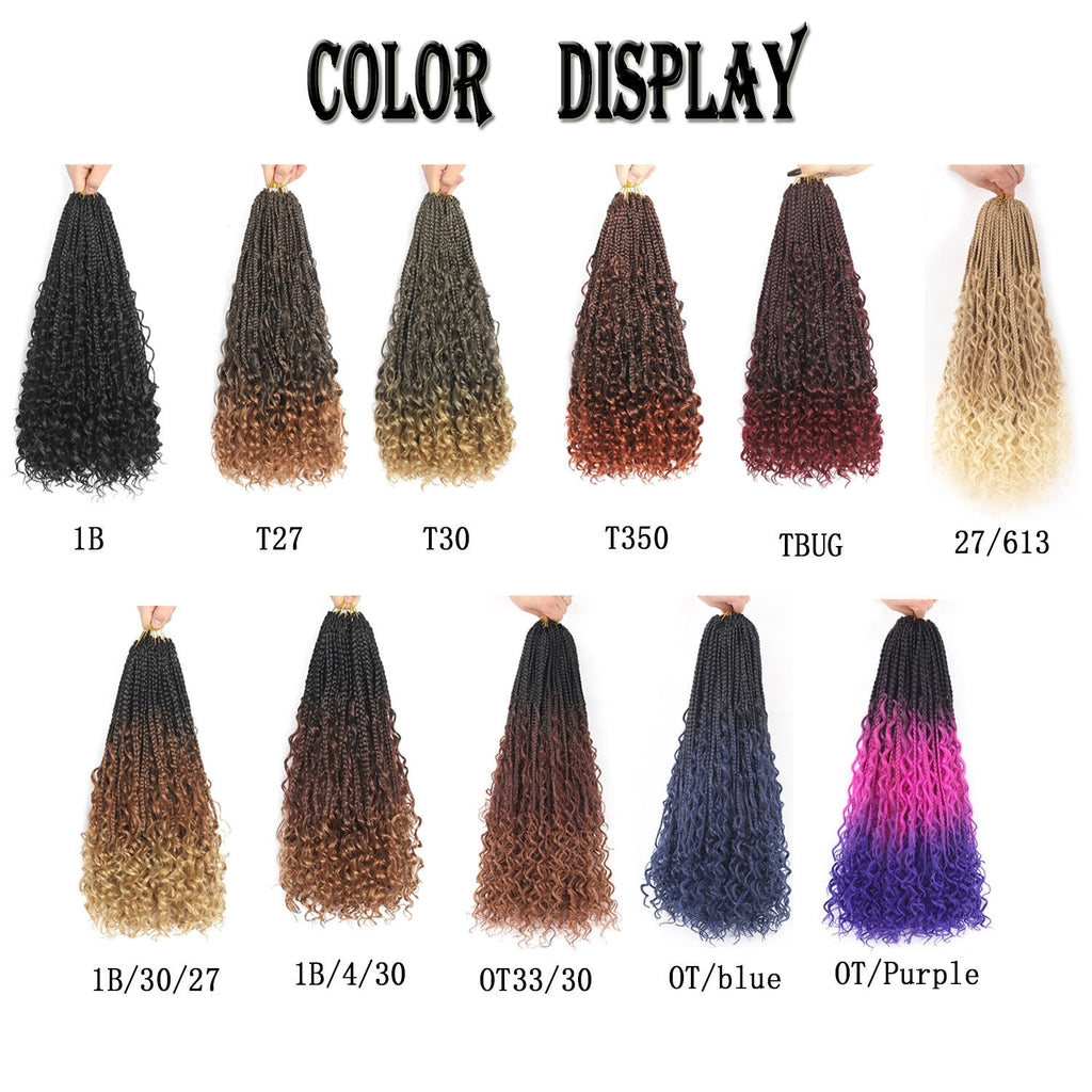 Three-strand Braid Concubine Xuchang Chemical Fiber Crochet Hair European and American Style Wig Braid Goddess Box Braids Hair