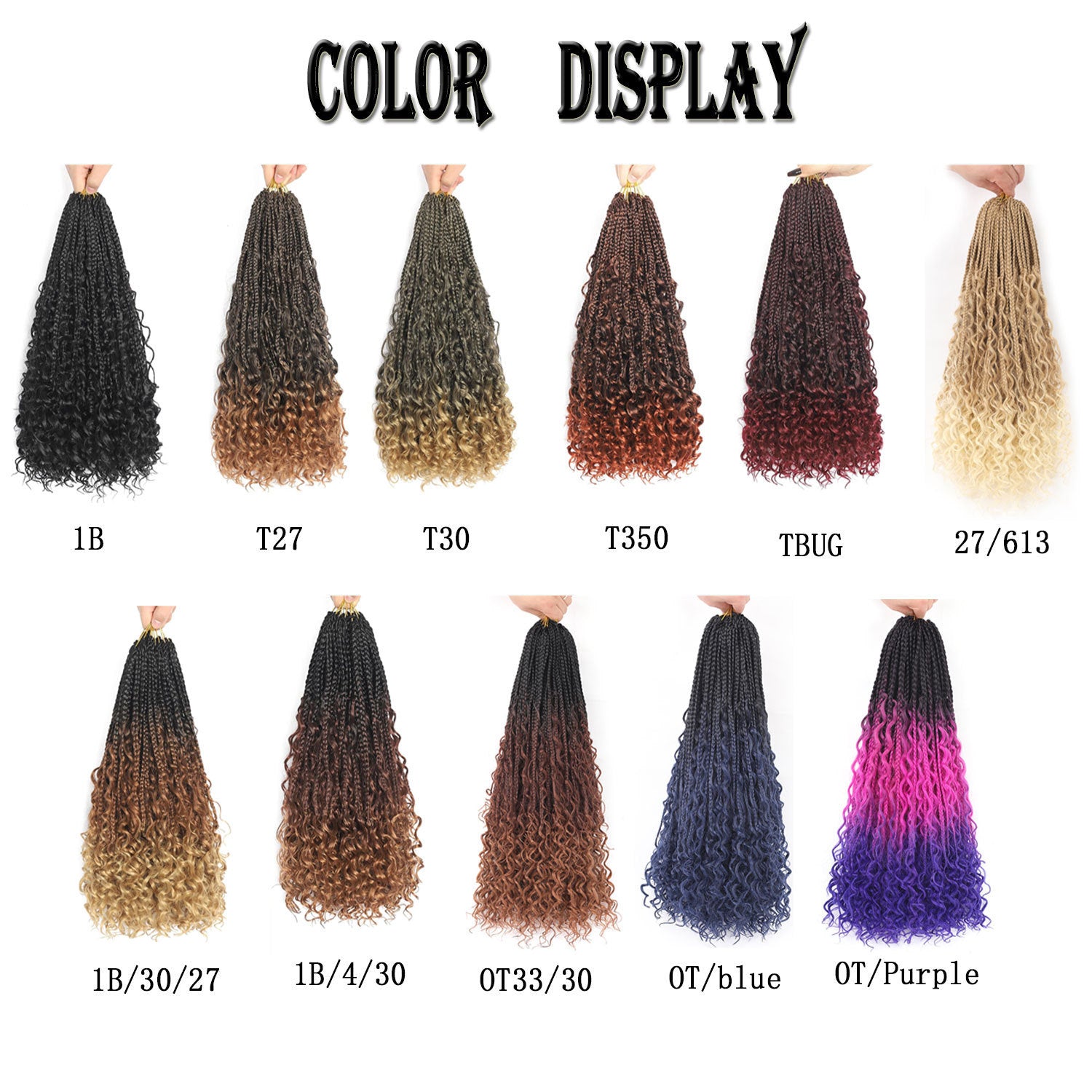 Three-strand Braid Concubine Xuchang Chemical Fiber Crochet Hair European and American Style Wig Braid Goddess Box Braids Hair