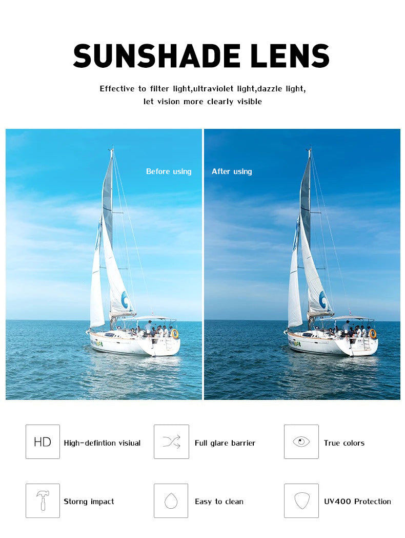 New Fashion Cat Eye Wide Leg Sunglasses for Women with High-end Feel ins Wholesale full frame sunglasses UV protection