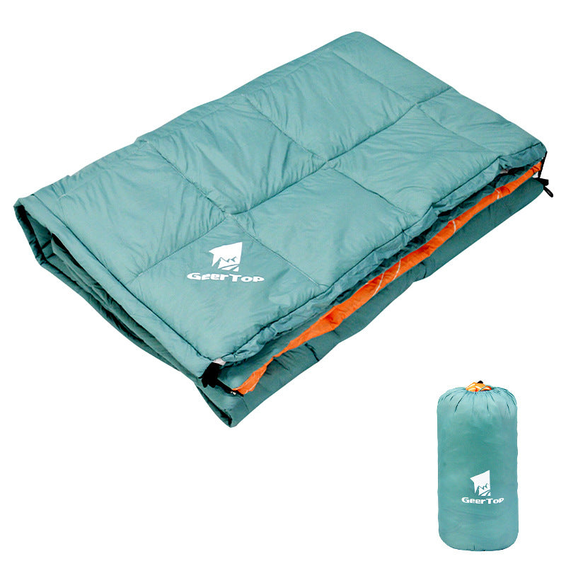 New Adult Camping Sleeping Bag Winter Camping Travel Cold-Proof Down Warm Quilt Home Nap Blanket