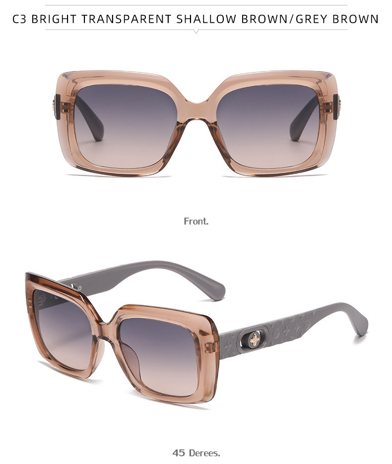 2025New European and American Fashion Square Frame Sunglasses for Women High-end Sunglasses Wholesale sunglasses
