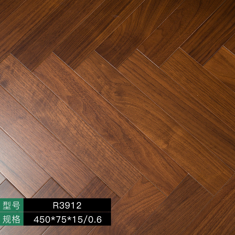 Herringbone Parquet Elm Rosewood Ebony Teak Rosewood Black Walnut Multi-layer Solid Wood Composite Flooring