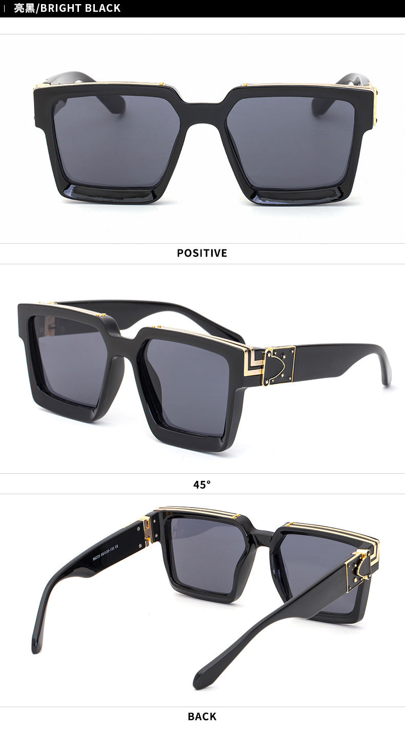 86229Large Frame Sunglasses for Women, European and American Internet Celebrity Style, 0k Fashionable Rich Men's Sunglasses sunglasses