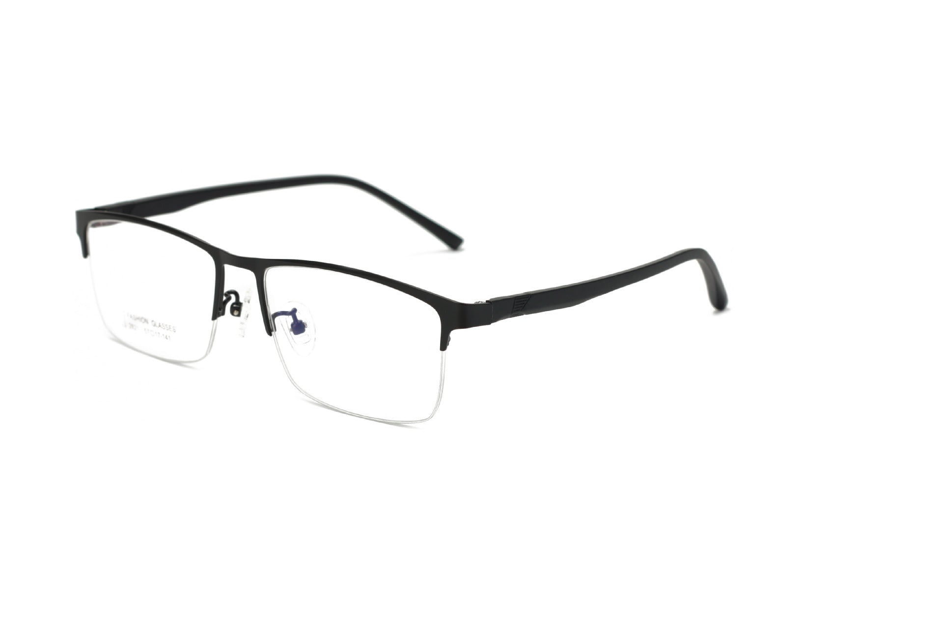 Men's Business Glasses Frame Large Size Men's Steel Half Frame Glasses Eye Protection Thin Frame Big Face Lightweight Metal Frame