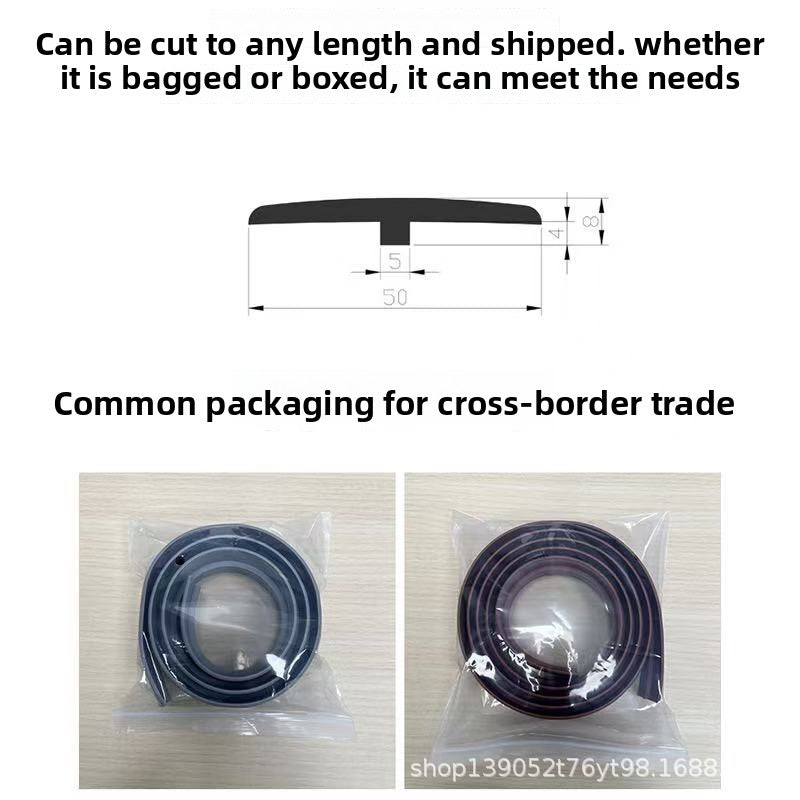 Self-Adhesive T Recessed edge trim for wooden flooring T Edge trim strip, threshold strip, gap transition strip, door strip, edge presser strip