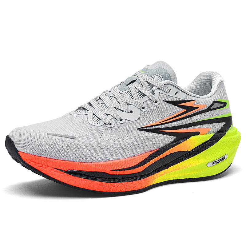 Fashion Four Seasons New Popcorn Carbon Plate Breathable Couple Running Shoes Comfortable Unisex Sports Shoes