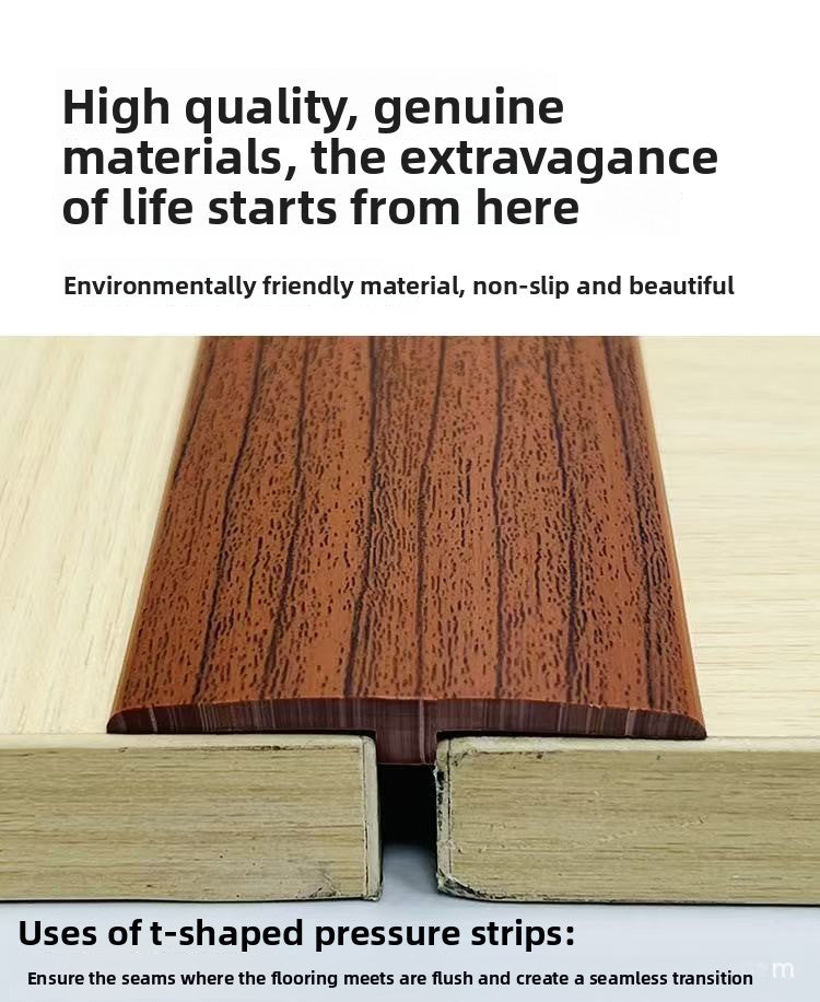Self-Adhesive T Recessed edge trim for wooden flooring T Edge trim strip, threshold strip, gap transition strip, door strip, edge presser strip