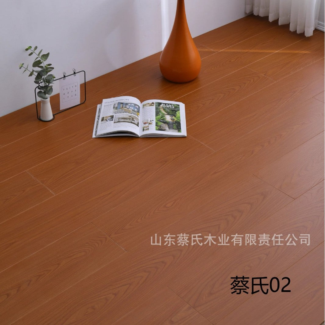 New Three-layer Solid Wood Composite Flooring ENF Grade Lock Flame Retardant Cream Style Natural Wood Style14mm Wear-Resistant Waterproof