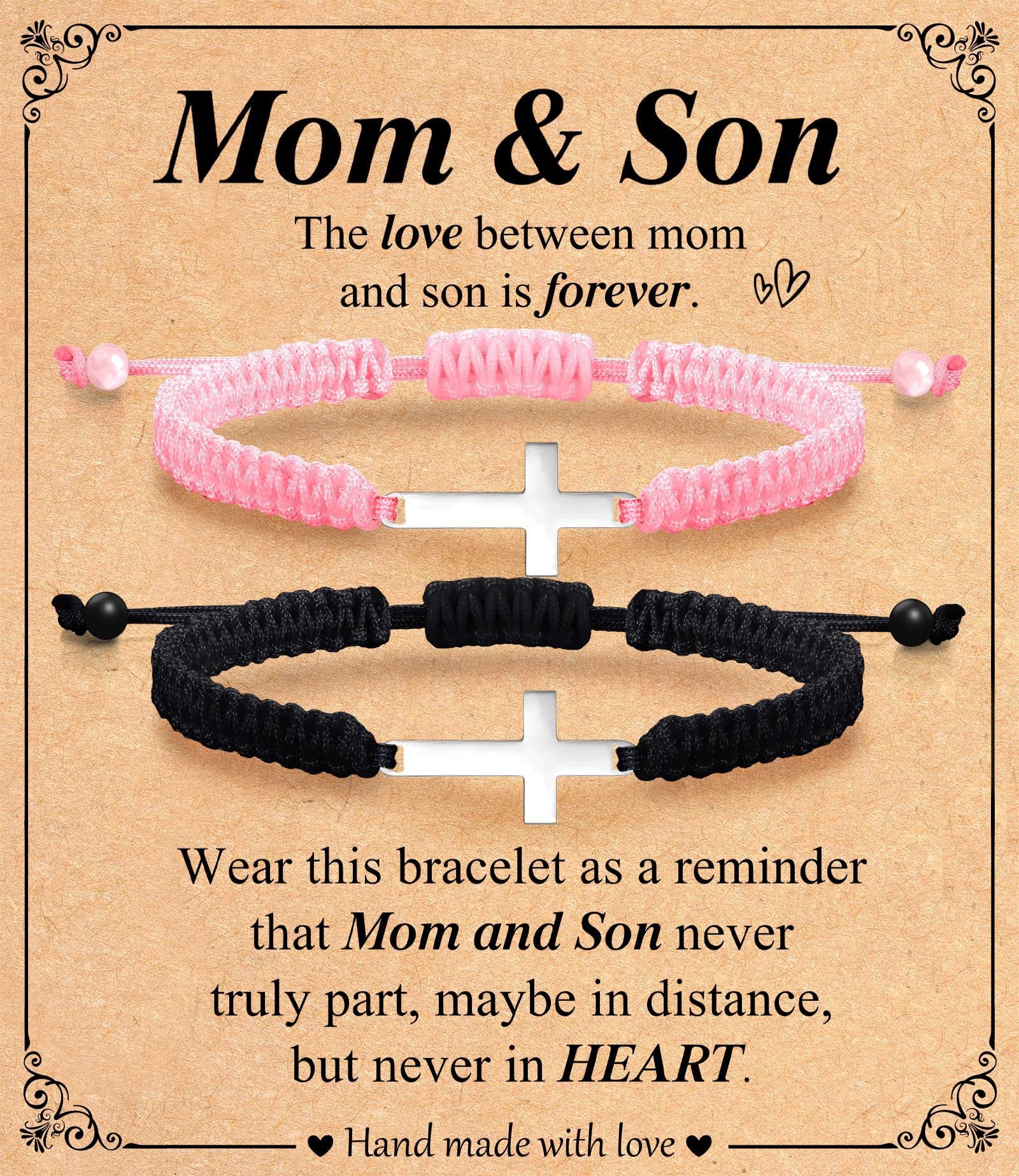 Braided Cross Bracelet Infinity Symbol Handmade Wrapped Bracelet Gift Heart Magnetic Adjustable Braided Bracelet