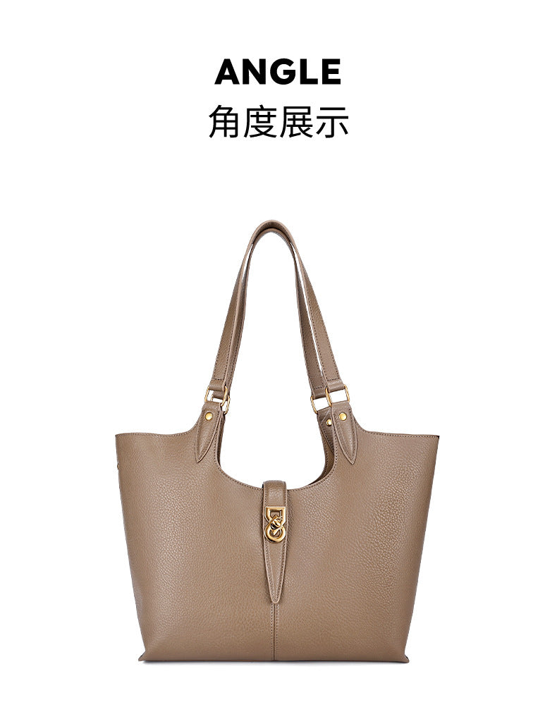 European and American Trendy High-End Single Shoulder Fashion Women's Bag Versatile Handbag Basket Bag Light Luxury Niche Commuter Crossbody Bag