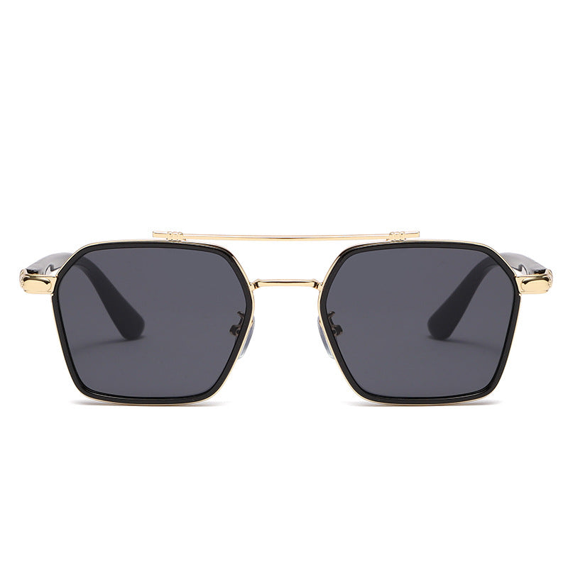 New Sunglasses Internet Celebrity Wei Ting Same Style Sunglasses for Men Trendy Large Square Frame Sunglasses for Men ins Sun Protection Glasses