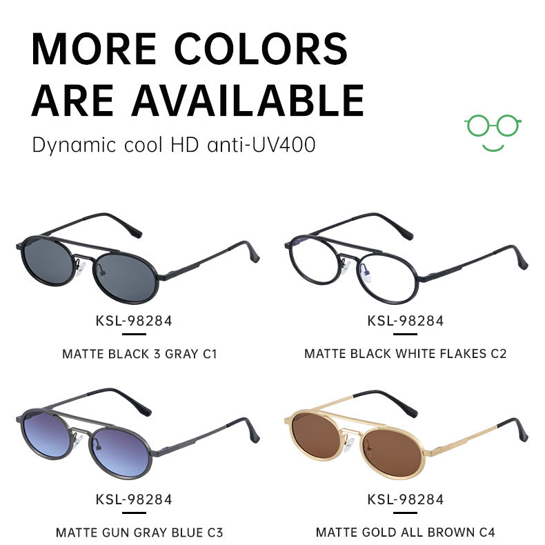 2025New European and American Retro Oval Frame Sunglasses for Men with High-end Spring Sunglasses for Women sunglasses