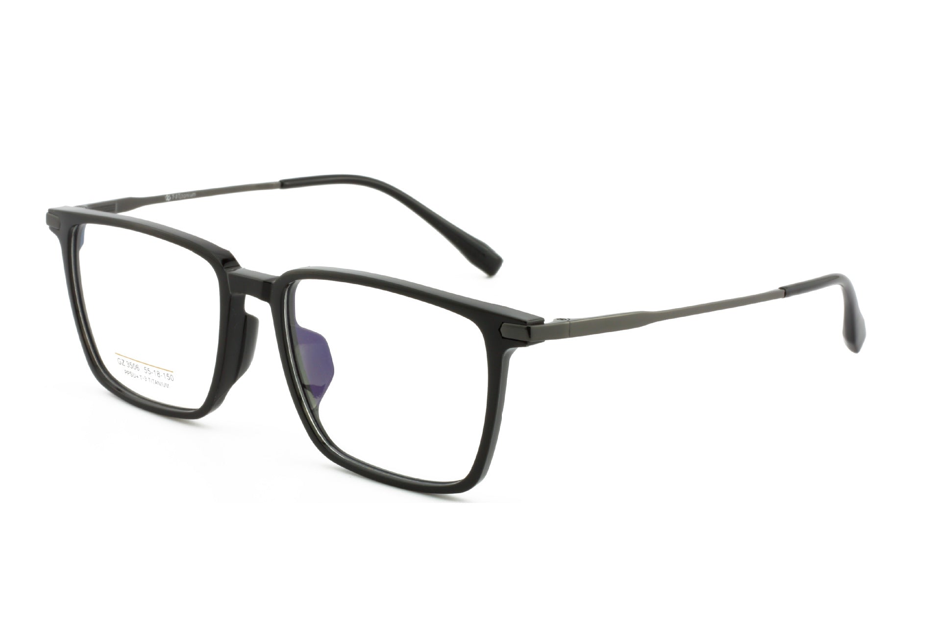 Commuting Casual Glasses Frame Half Titanium Men's Women's Glasses Frame Plain Frame Metal Frame Myopia Versatile Large Frame