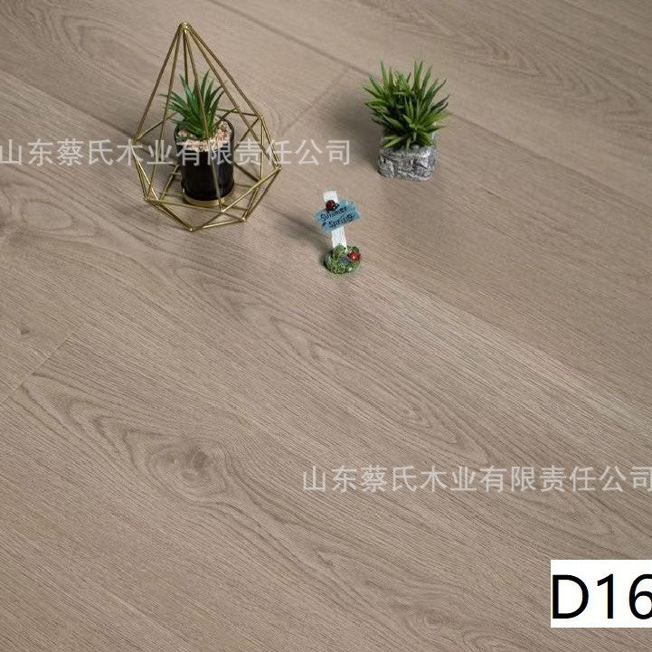 French Cream Style Enhanced Composite Flooring Moisture-Proof Locking System for Home and Commercial Use12mm Laminated Flooring Eco-friendly and Wear-resistant