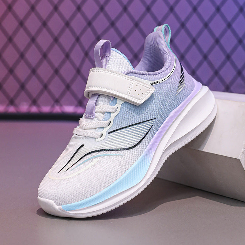 Children's Ultra-light Shock-absorbing Anti-slip Running Shoes Spring and Summer Medium and Large Children's Mesh Breathable Sports Shoes Children's Shoes Breathable Shock-absorbing