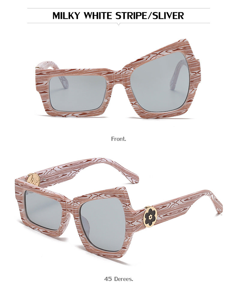 European and American Steampunk Sunglasses Unique Irregular Outdoor Sun Protection Sunglasses for Men High-end Glasses Wholesale