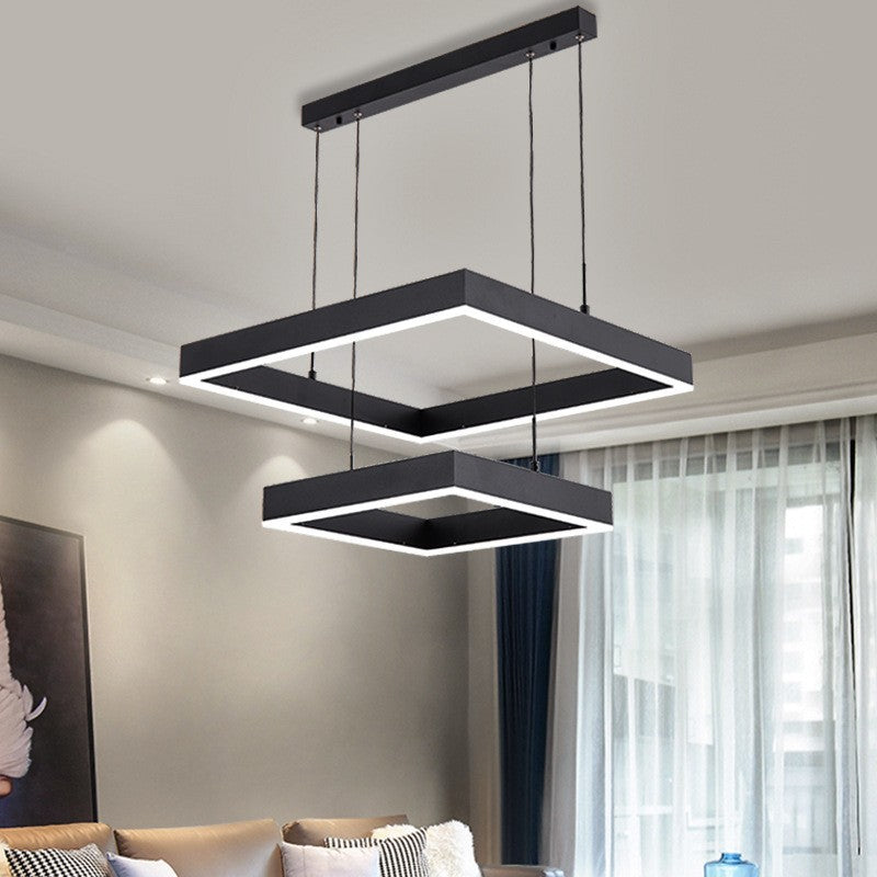 Living Room Lamp Simple and Elegant Main Lamp Modern Dining Room Lamp Home Iron Art Bedroom Lamp High-end Feel led Bar Counter Pendant Light