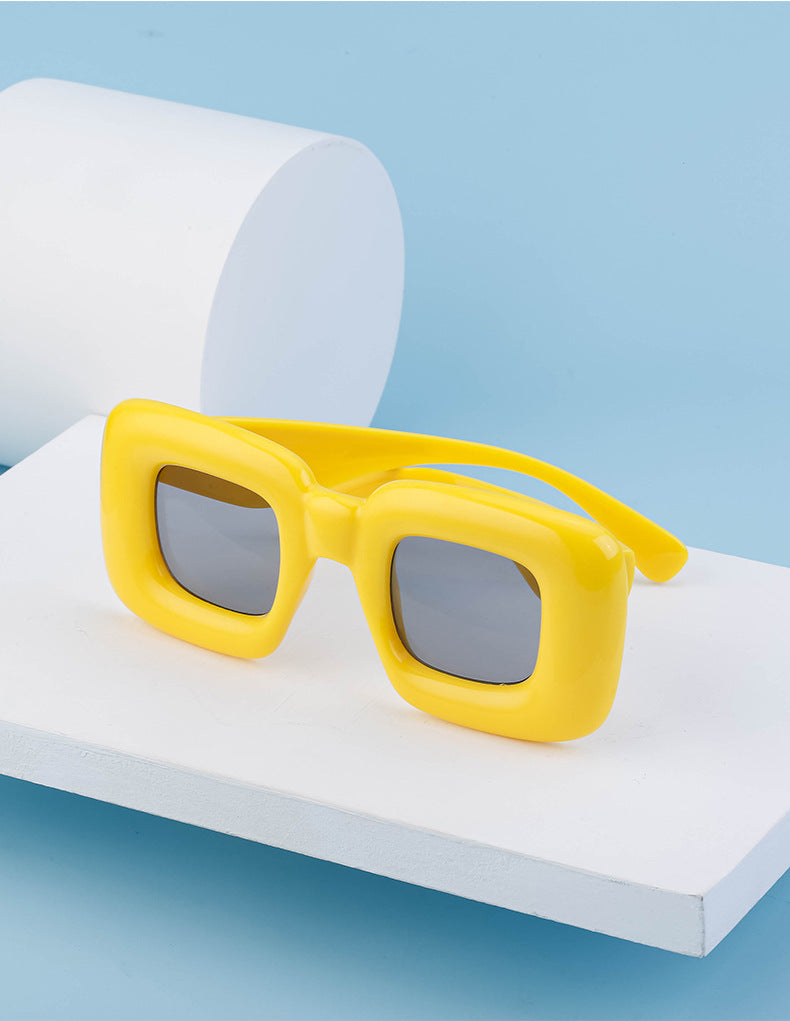 European and American Style Square Frame Sunglasses for Women Fashionable Quirky Sunglasses for Men Wholesale