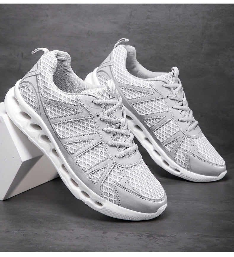 Autumn New Lightweight Shock Absorption Anti-Slip Sports Shoes Large Size Breathable Mesh Casual Shoes Men's Fashion Running Shoes