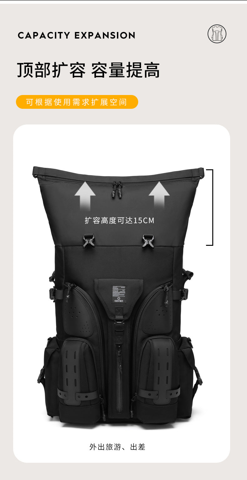 OZUKO Tactical Backpack Men's Shoulder Large Capacity Waterproof Baseball Bag Outdoor Travel Multifunctional Trendy Sports Bag