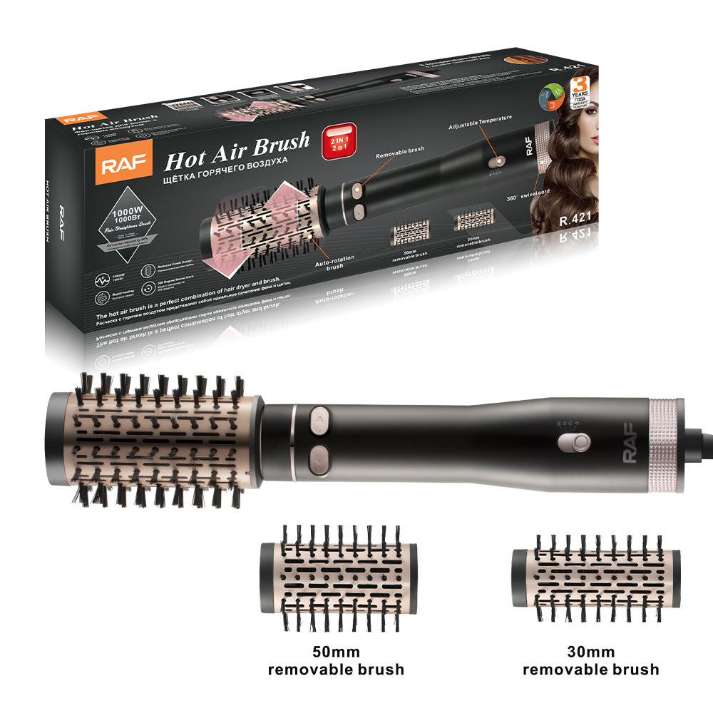 RAF European Standard Curling and Straightening Dual-use Hair Styling 3-in-1 Hot Air Brush Automatic Curling Iron Electric Hair Dryer