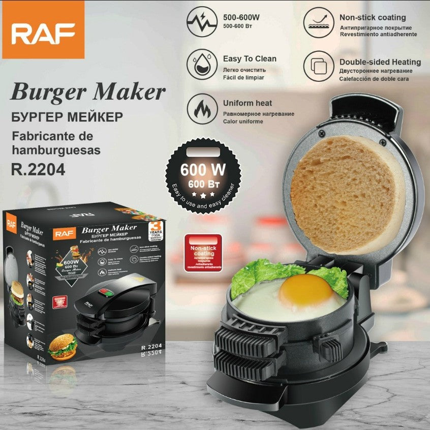 RAF European Standard Sandwich Maker Panini Maker Hamburger Maker Bread Maker Home Use Muffin Baking Machine R2204
