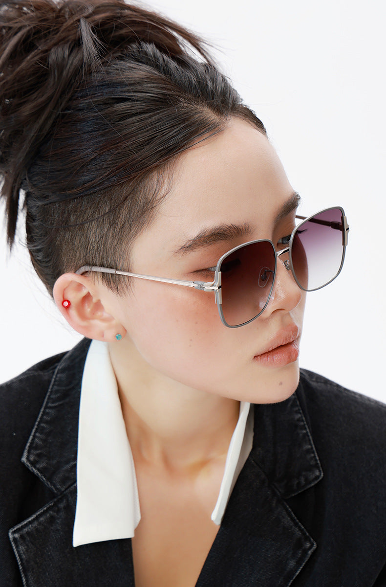 2025New European and American Fashion Square Frame Polarized Sunglasses for Women High-end Outdoor Sun Protection Sunglasses Wholesale