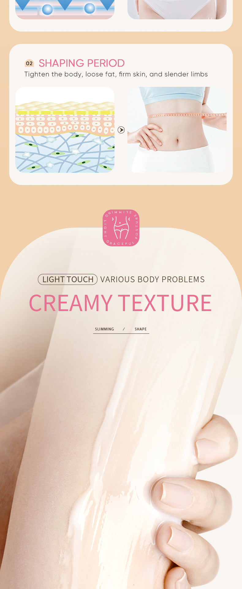 Full English Slimming Cream SADOER Body Shaping Care Products  Foreign Trade Live Streaming Skincare Manufacturer Wholesale