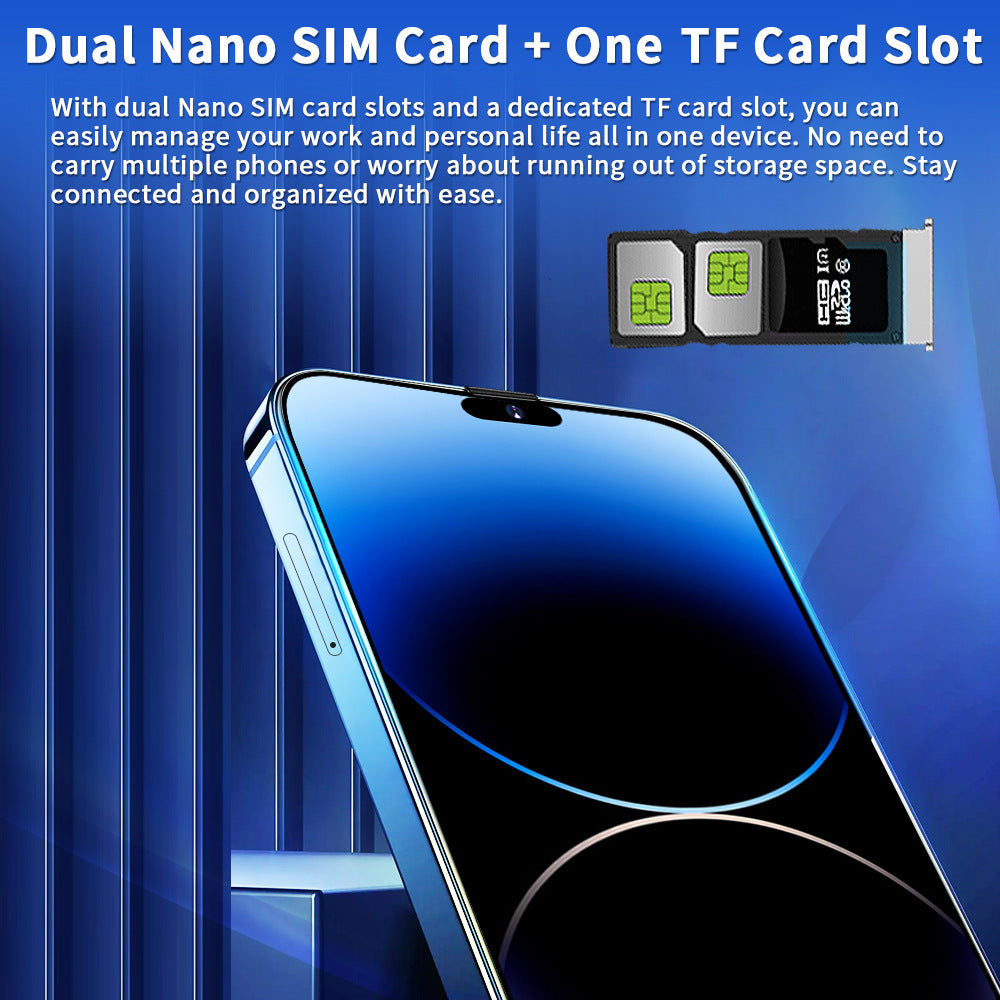 16+1T Smartphone i15ProMAX Hd6.8Large Screen In Stock New Wholesale Full Screen