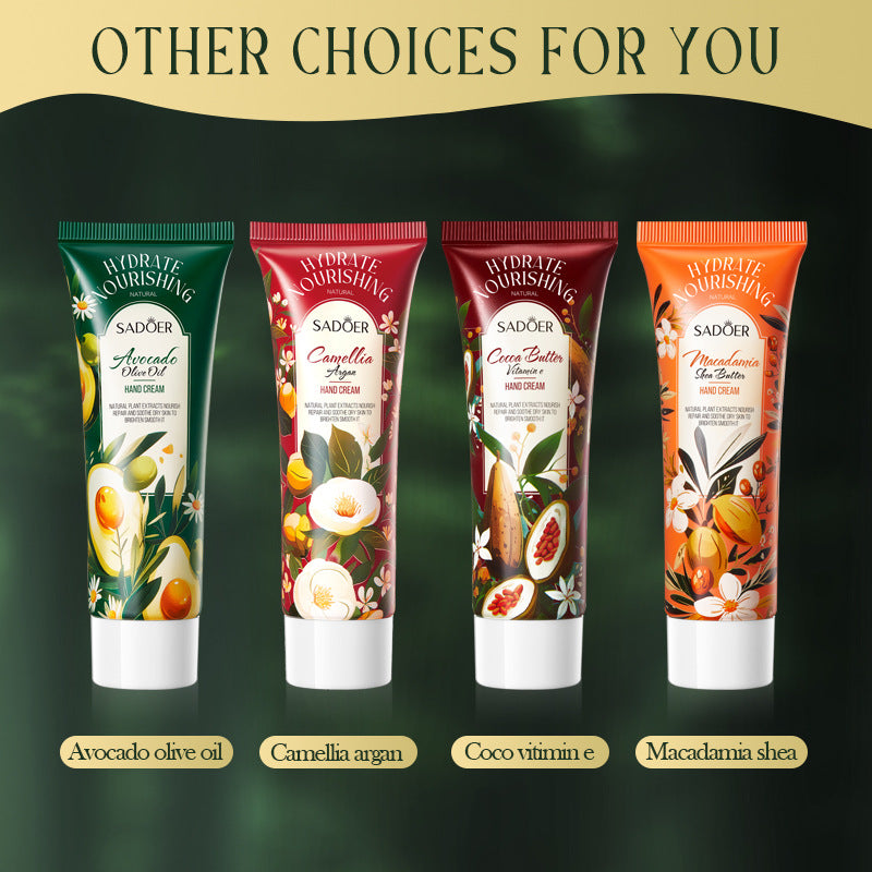 Cross-border Avocado Nourishing Hand Cream80g Olive Oil Hydrating Moisturizing Hand Cream Export Manufacturer Wholesale