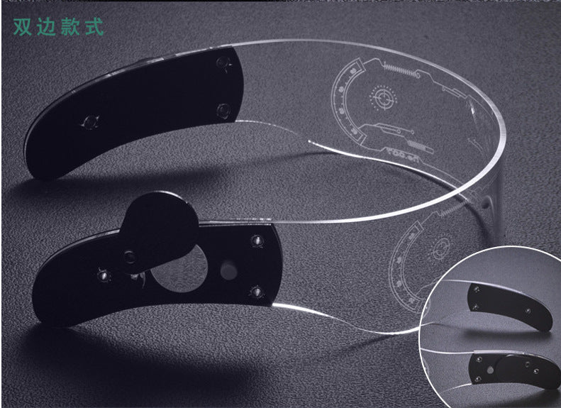 LED Light-emitting Glasses Trendy Future Technology Style Same Style Bar Disco Flashing Rechargeable Glasses