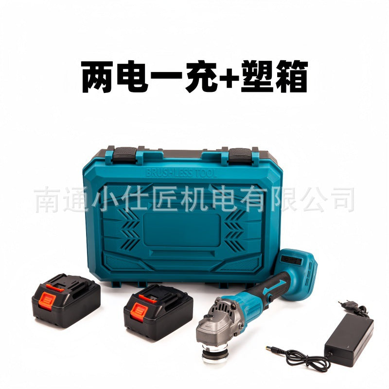 Cross-Border Dropshipping Lithium Battery Rechargeable Angle Grinder Small Cutting Grinding Household Multifunctional Angle Grinder Handheld