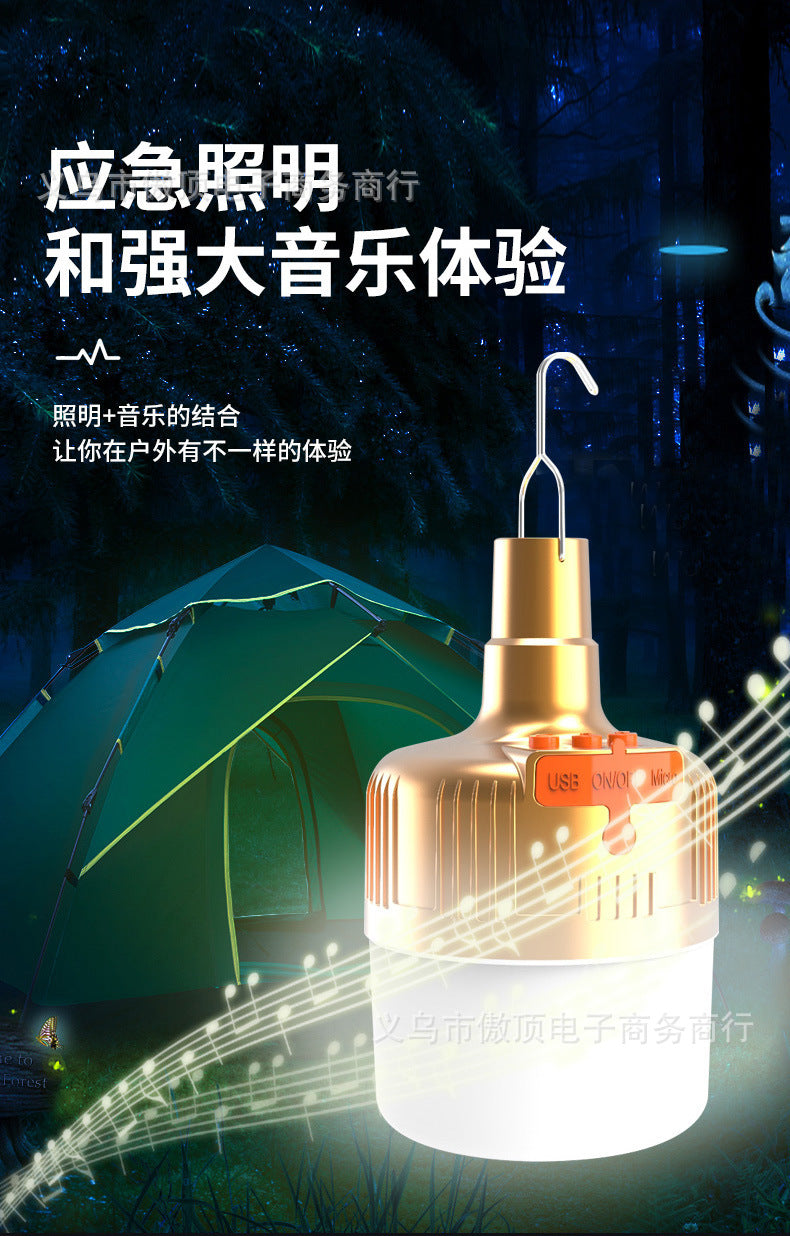 2022New Outdoor Tent Light Bluetooth Speaker Camping Light Camping Light Mobile Phone Emergency Charging Home Lighting