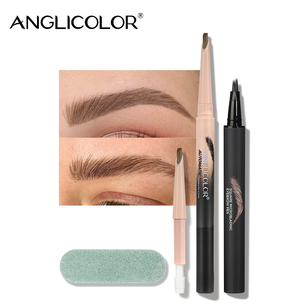 Hot-selling Eyebrow Pencil Set Waterproof Smudge-proof Liquid Split-tip Eyebrow Pencil Makeup Liquid Eyebrow Pencil