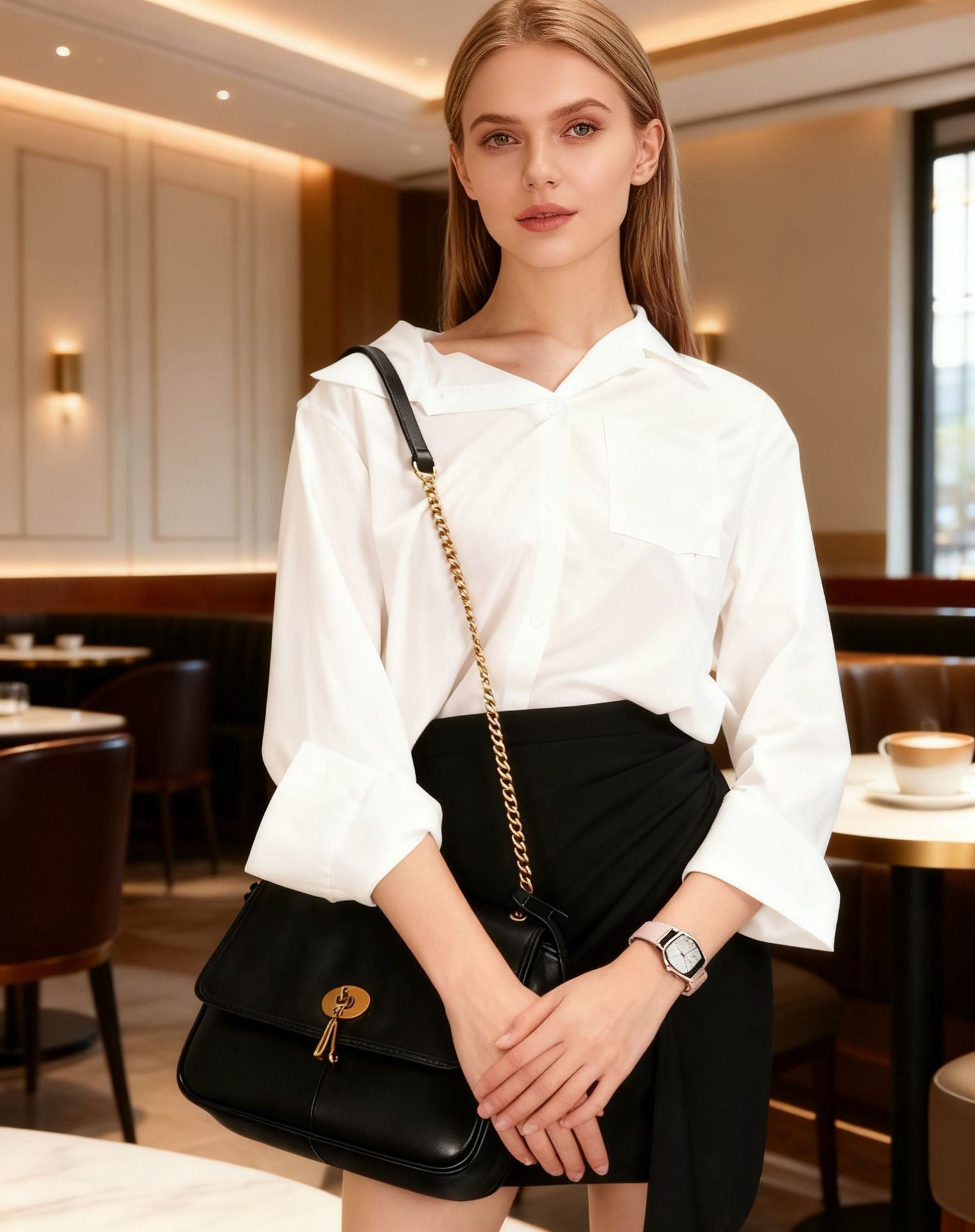 Vintage Casual Fashion High-End Single Shoulder Bag New Melad Chain Bag Autumn Winter Simple Commuter Crossbody Women's Bag