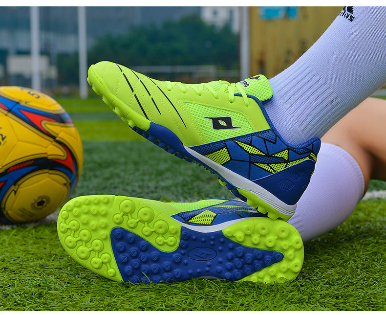 Men's Soccer Shoes TF Velcro Magic Tape Children's Sports Shoes for Primary and Secondary School Students and Teenagers for Sports Competitions and Training