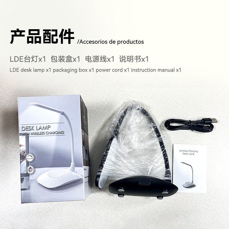 Creative desk lamp for students, eye protection, dormitory study led Reading lamp rechargeable and plug-in dual-use night light wholesale factory