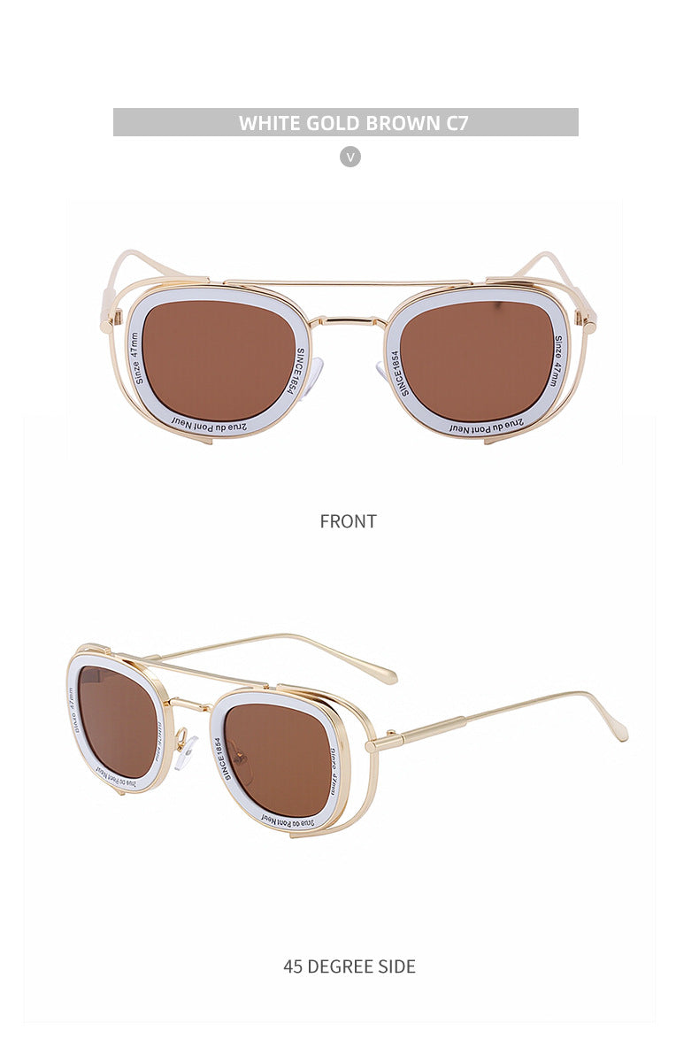 2025New Men's Sunglasses High-End Oval European and American Retro High-Grade Sunglasses for Men Driving