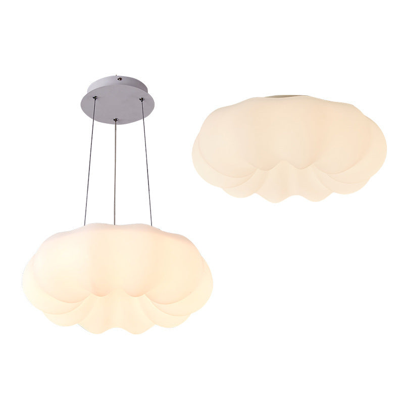 Pumpkin Ceiling Light Cream Style Creative Cloud Master Bedroom Light Round Kindergarten Princess Children's Room Light