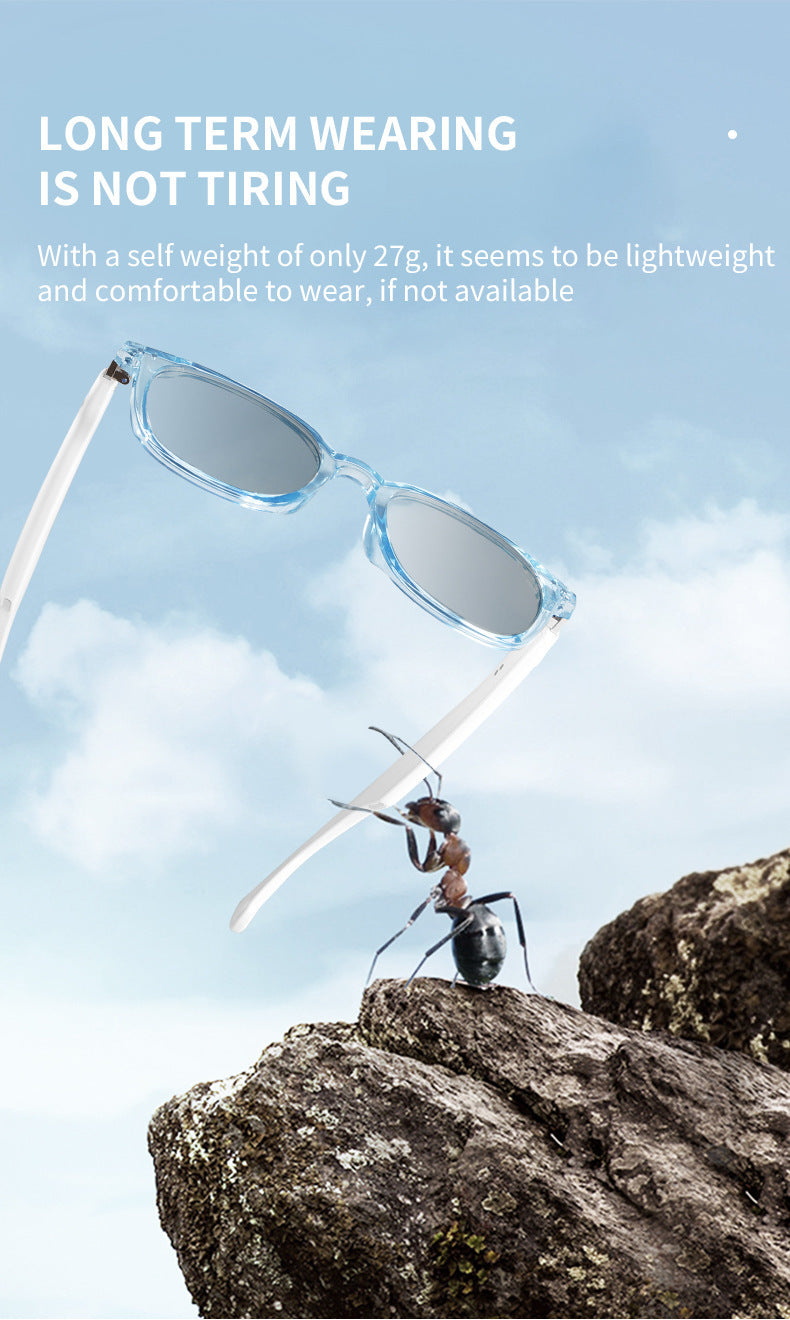 Non-Bone Conduction Bluetooth Glasses Open-Fit Smart Sunglasses Travel Driving Call Hands-Free Sun Protection Sunglasses