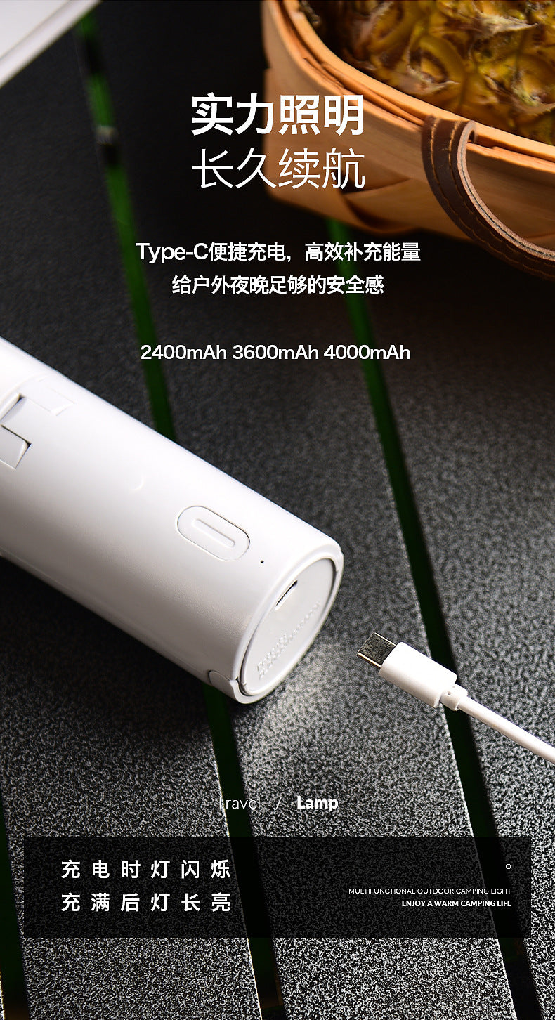 Camping Multifunctional Folding Light Tent Atmosphere Light Camping Lantern Handheld Hanging Light Dormitory Student Lighting Outdoor