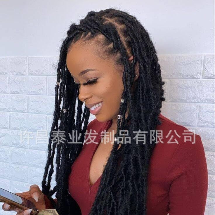 African Wig Synthetic Braids Earthworm Curly Braids African Dreadlocks NU Locs Crochet Dreadlocks Soft Locs