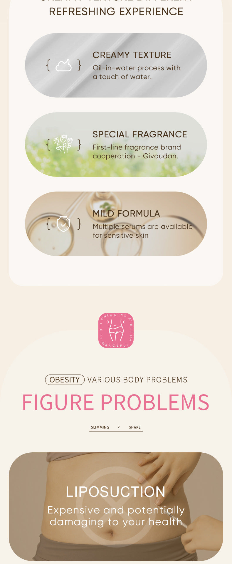 Full English Slimming Cream SADOER Body Shaping Care Products  Foreign Trade Live Streaming Skincare Manufacturer Wholesale