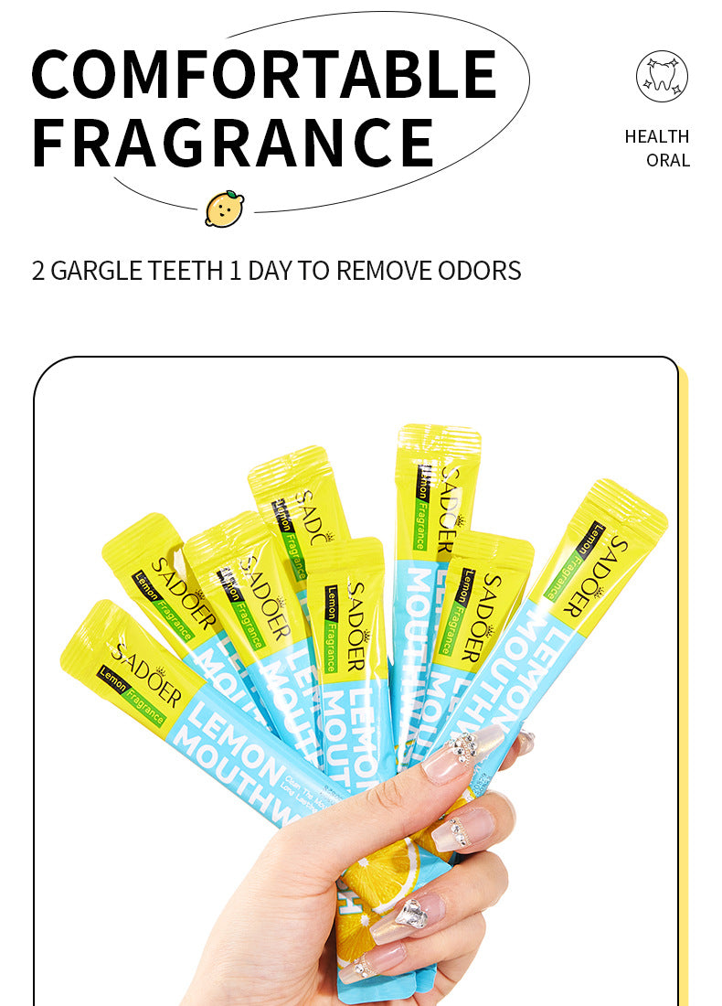 Full English Mouthwash Box Set SADOER Disposable Portable Oral Cleaning Care  Foreign Trade Wholesale