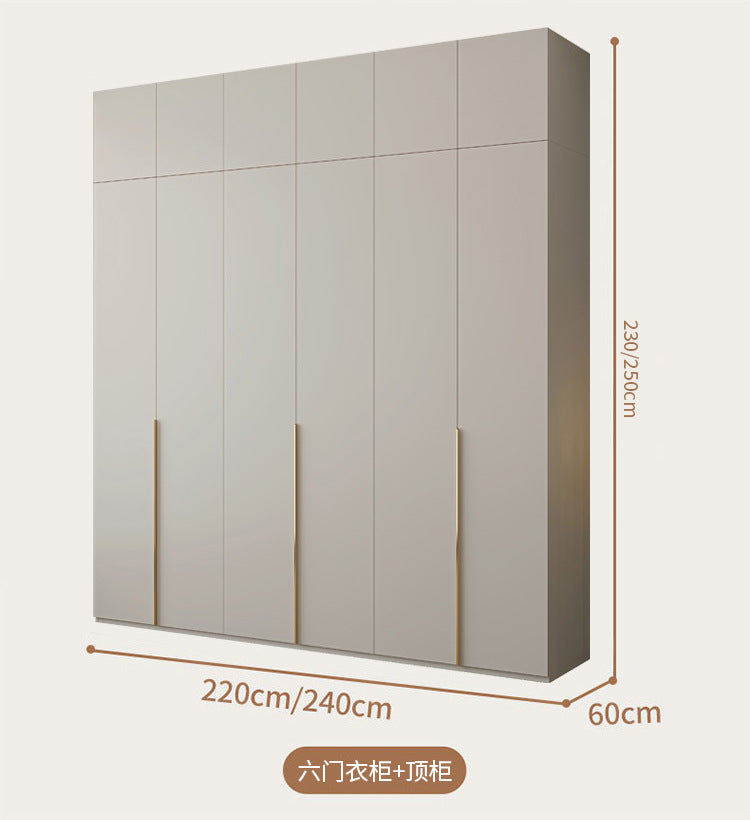 One-Door to Ceiling Heightened Solid Wood Wardrobe for Home Bedroom, Double Door Simple Assembly Cabinet, European Pine Board Storage Cabinet, Wardrobe