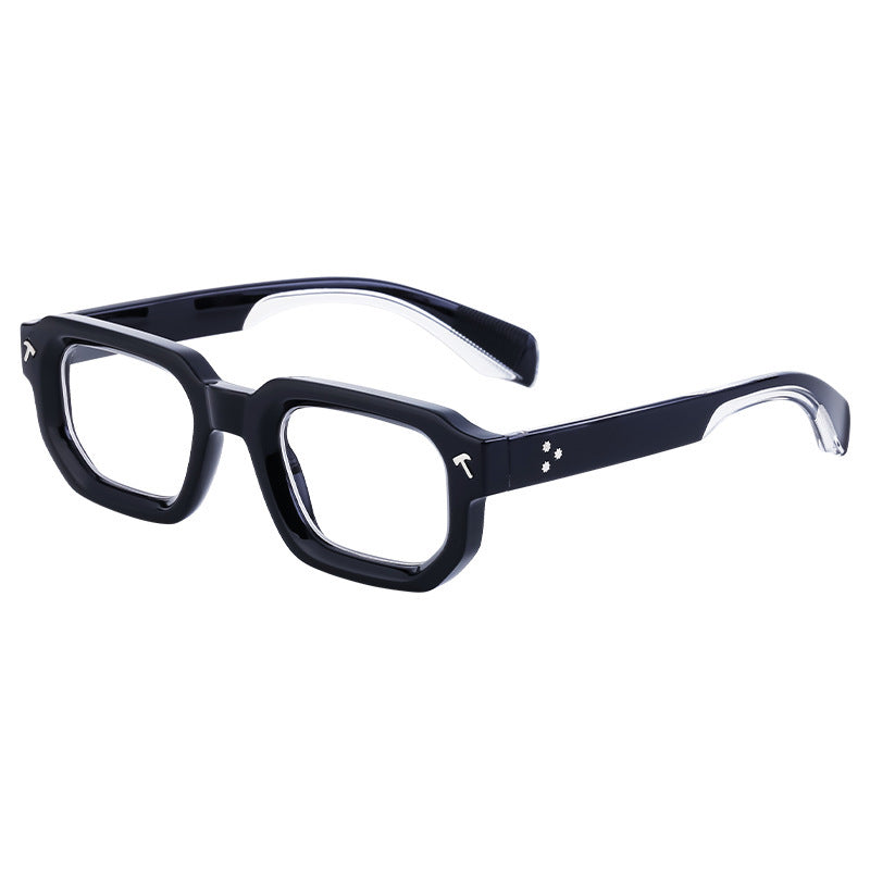 New European and American Fashion Square Frame Sunglasses for Men, Simple Personality Black Frame Glasses sunglasses