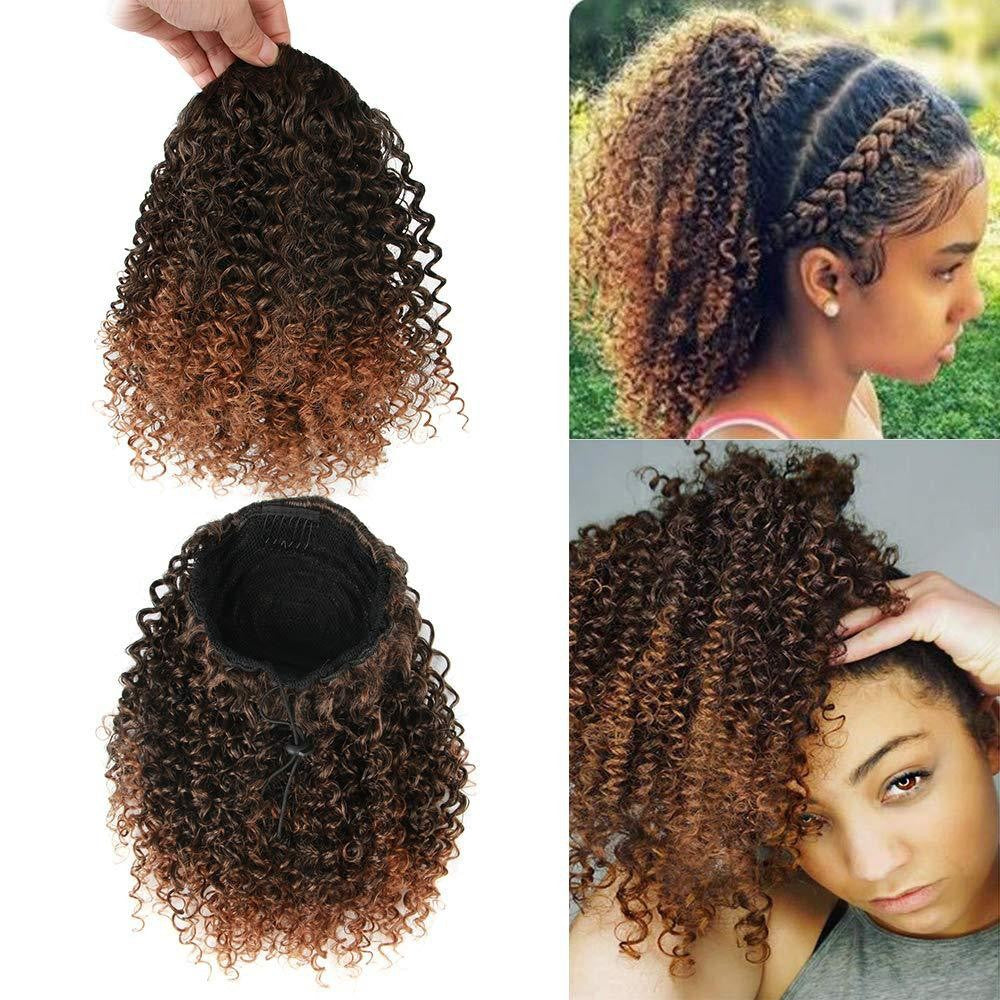 81-inch Synthetic Hair African Drawstring Ponytail jerry curly Small Curly Ponytail