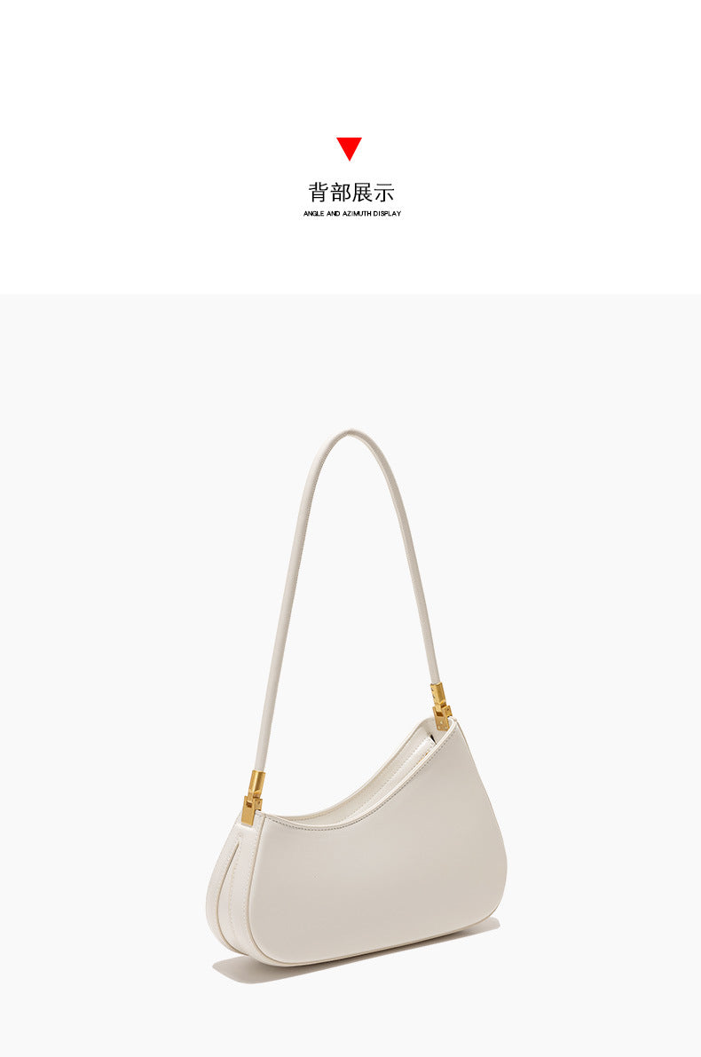 European and American Niche French Retro Underarm Fashion Women's Bag Light Luxury Simple Large Capacity Handbag Women's Single Shoulder Baguette Bag