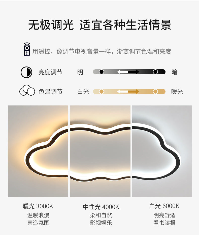 Ultra-thin Nordic Ceiling Light Modern Simple Bedroom Cloud led Lighting Living Room Internet Celebrity Side Emitting Creative Lamp