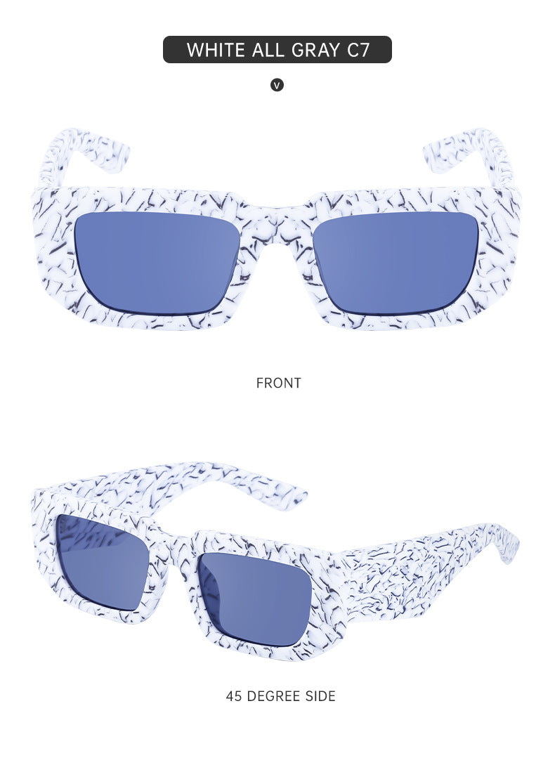 Fashion Small Frame Sunglasses for Women Trendy European and American Wide Leg Square Frame Sunglasses High-end Wholesale sunglasses